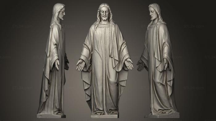 Статуи античные и исторические (Фигура Иисуса, STKA_0332) 3D модель для ЧПУ станка